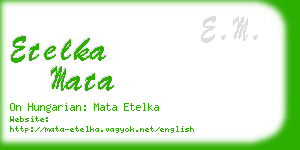 etelka mata business card